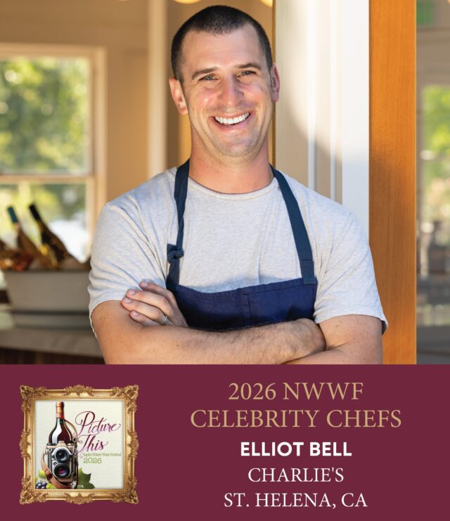 NWWF26 Celebrity Chef highlights! Today we are featuring Elliot Bell of Charlie’s in Saint Helena, California.
Chef Elliot Bell, owner of Charlie’s in St. Helena, has built his career in some of the world’s most acclaimed kitchens. From early roles in small-town Iowa to training in Switzerland, he went on to cook at Gramercy Tavern in New York, then spent more than a decade as executive sous chef at Thomas Keller’s The French Laundry. Inspired by his son, Charlie’s is his first solo venture—a family-run, neighborhood restaurant rooted in community, care and the craft he’s honed over a lifetime in kitchens around the world.