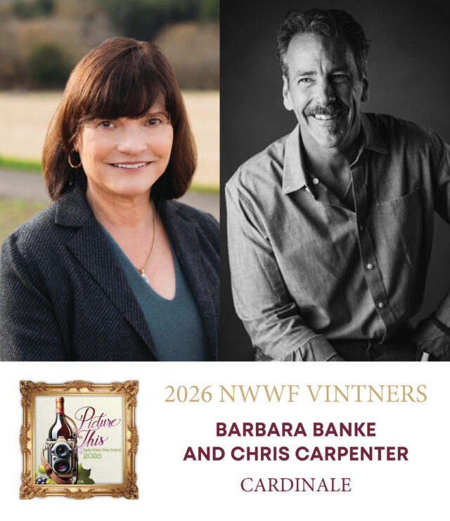 The incredible lineup of world-renowned vintners also includes Barbara Banke and Chris Carpenter of Cardinale in Oakville, California.
Barbara Banke, chairman of Jackson Family Wines, has spent four decades leading the family business she co-founded with her late husband, Jess Jackson. She has expanded the company’s world-class collection of wine estates across the globe, while championing sustainability and climate-positive practices. Banke also supports a wide range of philanthropic initiatives, from education to equine research, shaping the future of wine and community alike.
Chris Carpenter is a celebrated winemaker behind some of Napa Valley’s most prestigious estates, including Cardinale, Lokoya, La Jota Vineyard Co., and Mt. Brave. Over the past two decades, he has earned acclaim for crafting mountain-grown Cabernet Sauvignon with elegance, depth and a true expression of each vineyard’s unique character, combining meticulous vineyard work with minimal intervention in the cellar.