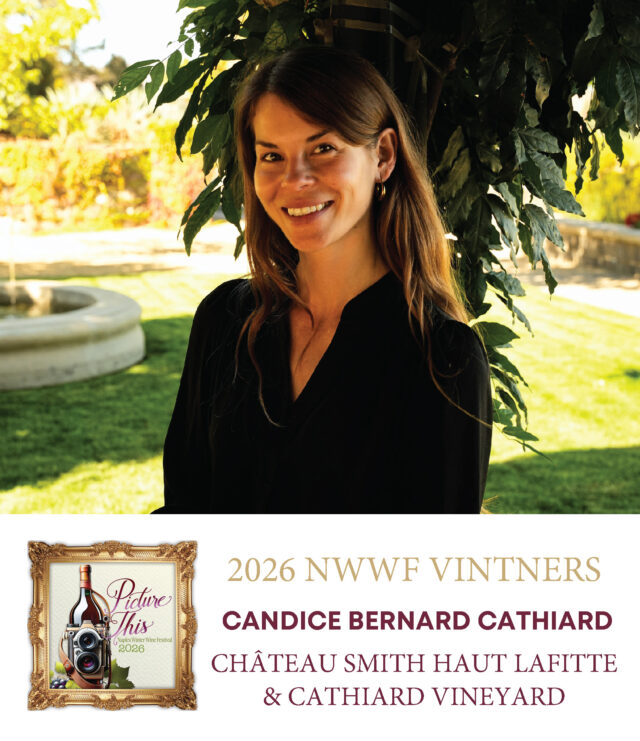 The incredible lineup of world-renowned vintners includes Candice Bernard Cathiard of Château Smith Haut Lafitte in Pessac-Léognan, France and Cathiard Vineyard in Saint Helena, California.
Candice, niece of Florence and Daniel Cathiard, grew up in France watching her family’s passion for winemaking at Château Smith Haut Lafitte. Inspired from an early age, she went on to build a career in hospitality with Marriott hotels across France, Spain and Florida. Now based in Napa Valley, she leads hospitality at Cathiard Vineyard, overseeing direct-to-consumer sales and cultivating lasting relationships with clients and collectors.