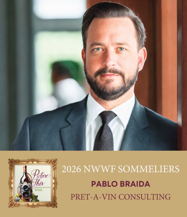 Please join us in welcoming sommelier Pablo Braida, MS of Pret-a-Vin Consulting in Augusta, Georgia.
Pablo Braida, Master Sommelier, grew up in Córdoba, Argentina, before a career in hospitality took him to London and later Napa Valley, where he began his studies with the Court of Master Sommeliers. In 2022, he became the first Argentinian and one of only a handful of South Americans to achieve the prestigious Master Sommelier title. Today, Pablo is VP of customer relations at Estate Wine Brokers in Austin, where he shares his passion for rare and collectible wines.